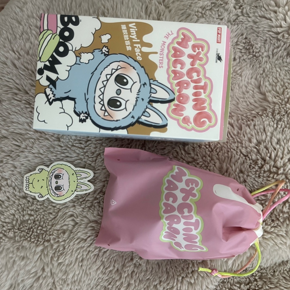 Pop Mart Labubu The Monsters Exciting Macaron Green Grape Vinyl Plush Pendant